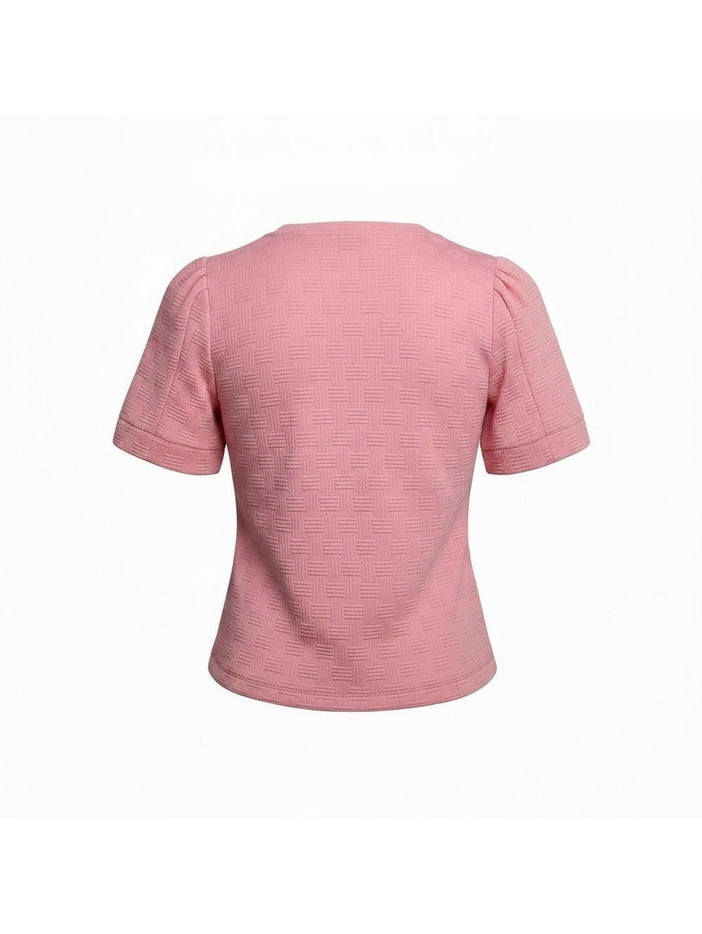 Umgee Oversized Pink Textured Puff Sleeve Knit Top Blouse - Size Small (EUC) - Picture 3 of 6